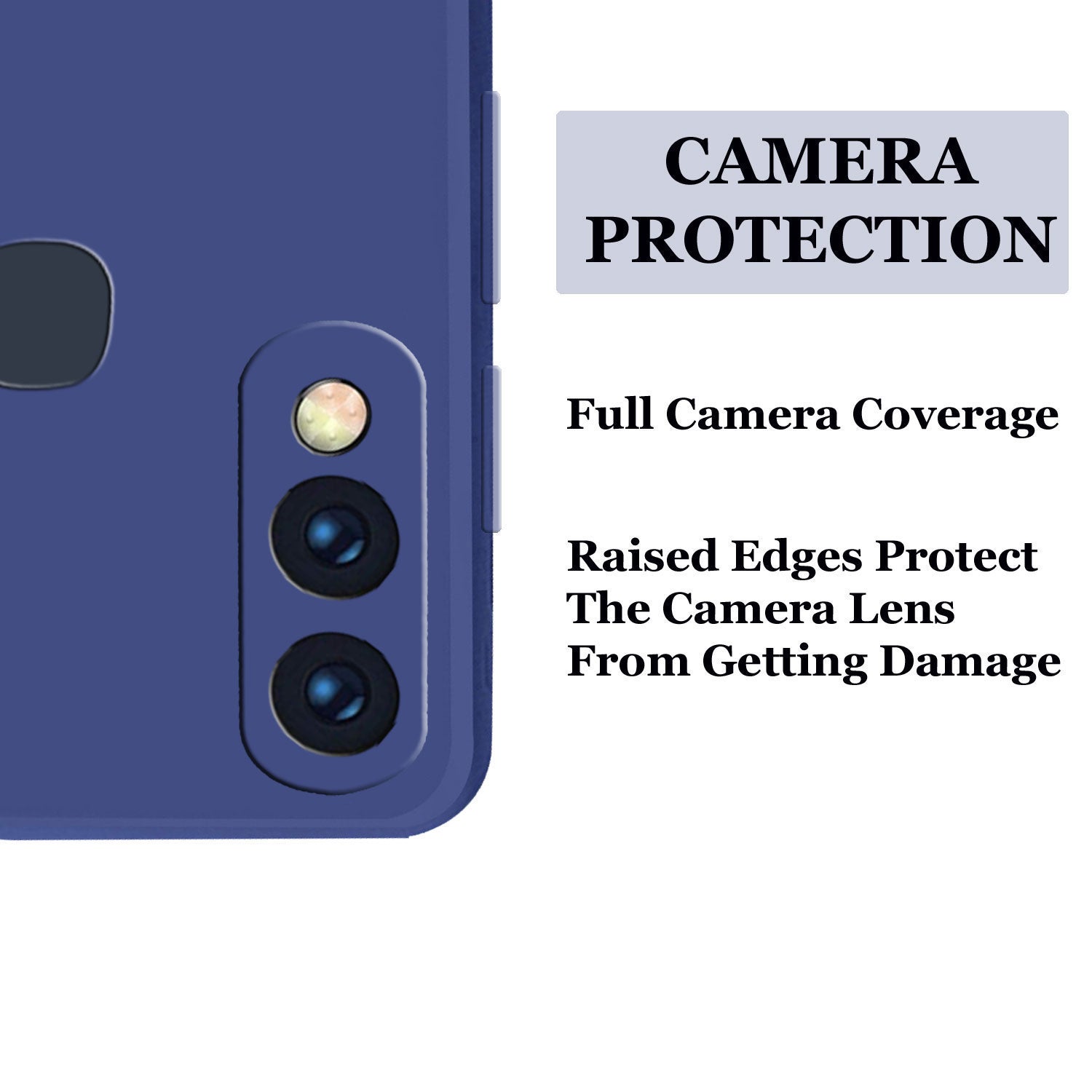 Vivo V9 Liquid Silicone Back Cover Case With TPU & Matte Finish - Blue
