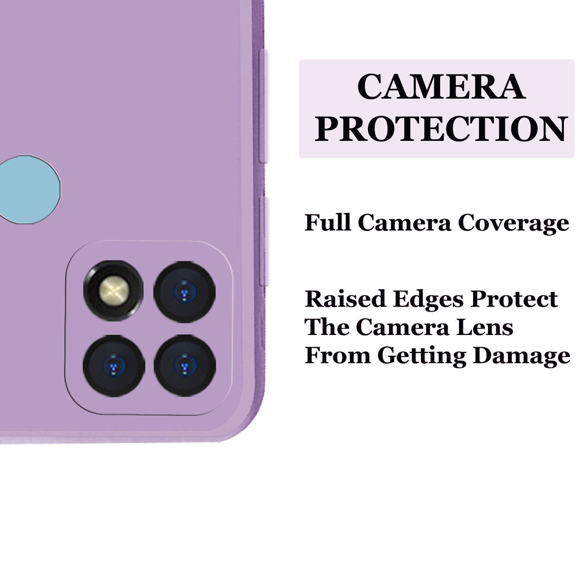 Oppo A15 / Oppo A15s Liquid Silicone Back Cover Case With TPU & Matte Finish - Purple