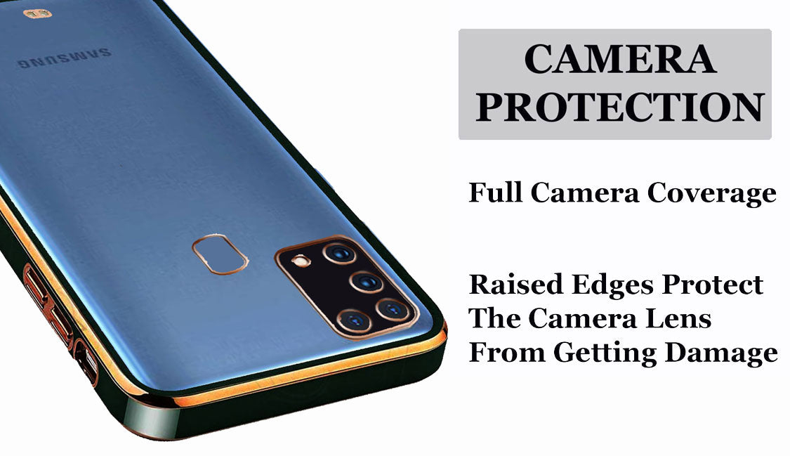 Electro Silicone Series Back cover Case For Samsung Galaxy M31 / Samsung Galaxy F41 - Black