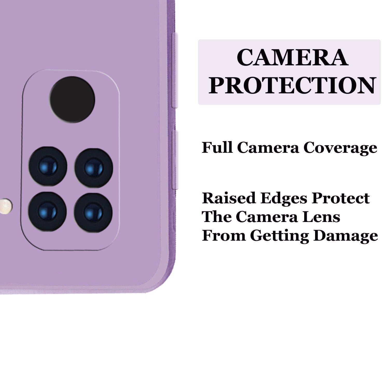 Redmi Note 9 Liquid Silicone Back Cover Case With TPU & Matte Finish - Purple