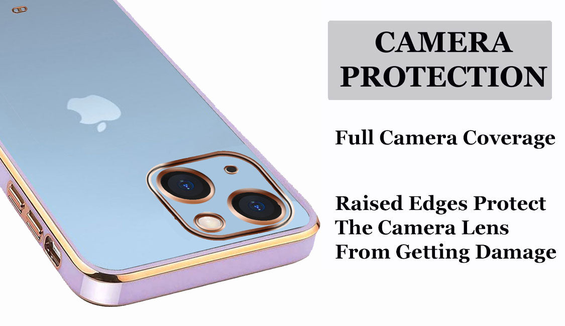 Electro Silicone Series Back cover Case For  iphone 13 - Purple