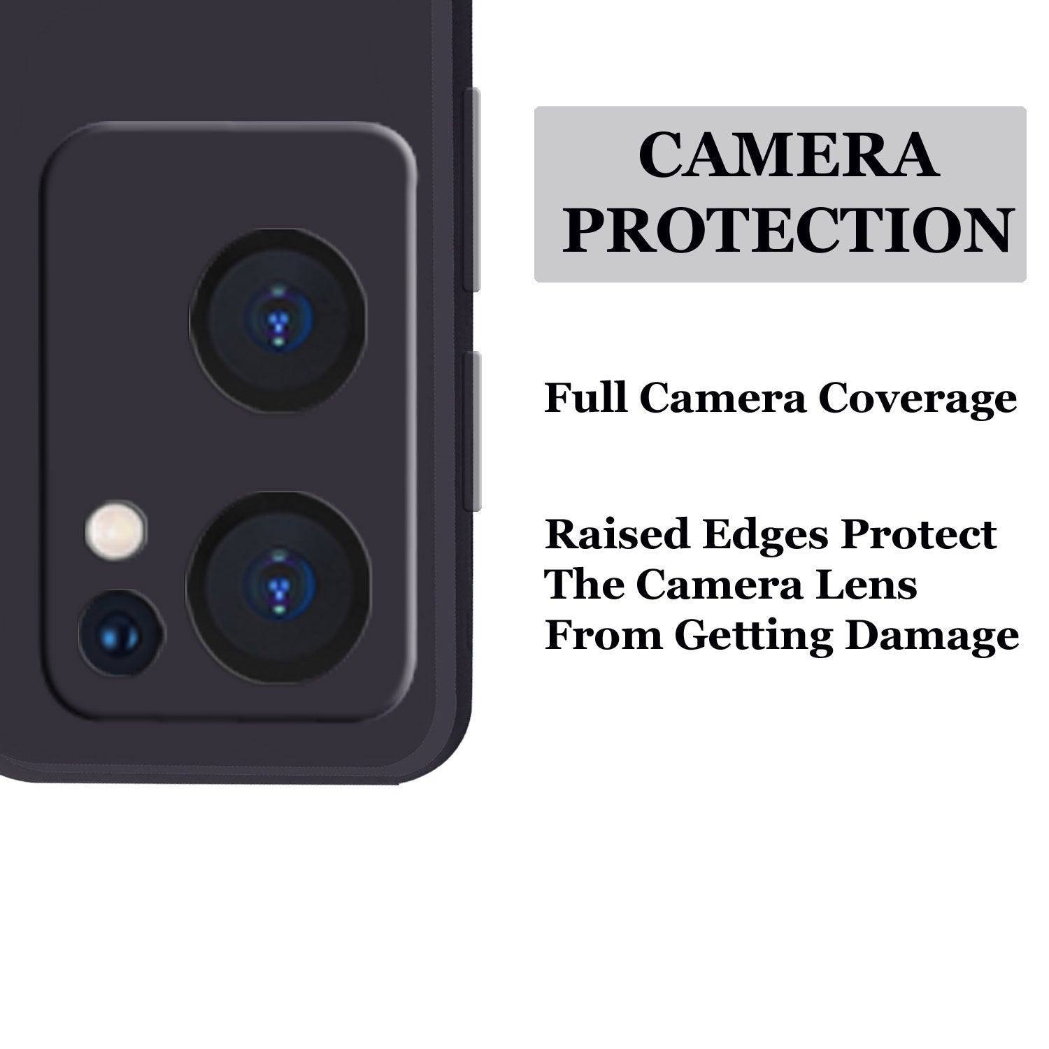 Reno 7 Liquid Silicone Back Cover Case With TPU & Matte Finish - Black
