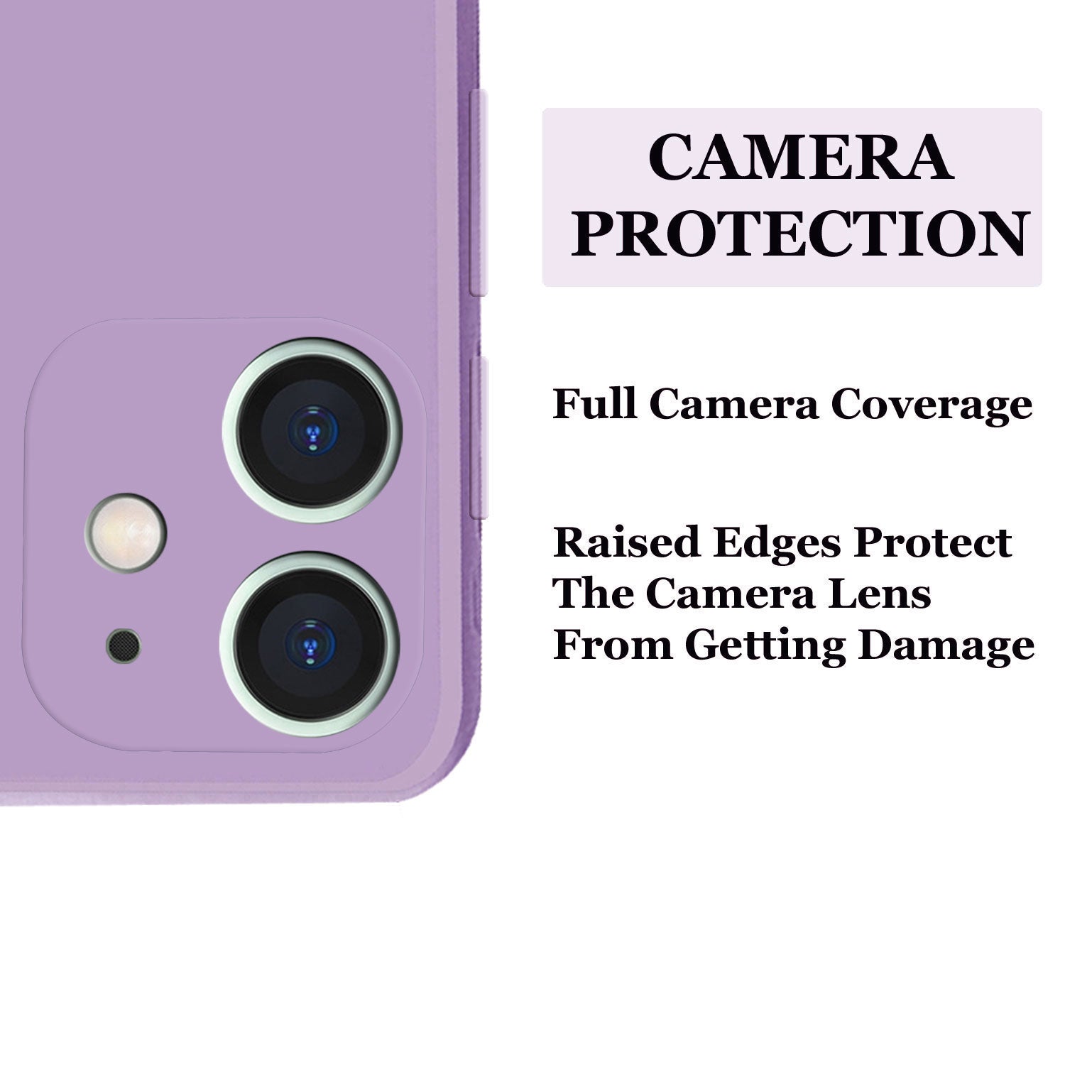 iphone 12 Mini Liquid Silicone Back Cover Case With TPU & Matte Finish -  Purple