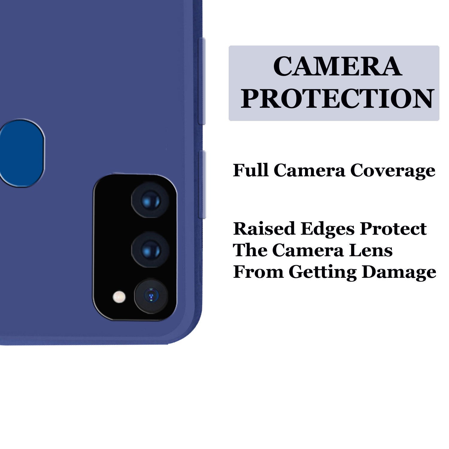 Samsung Galaxy M21/M30s Liquid Silicone Back Cover Case With TPU & Matte Finish - Blue