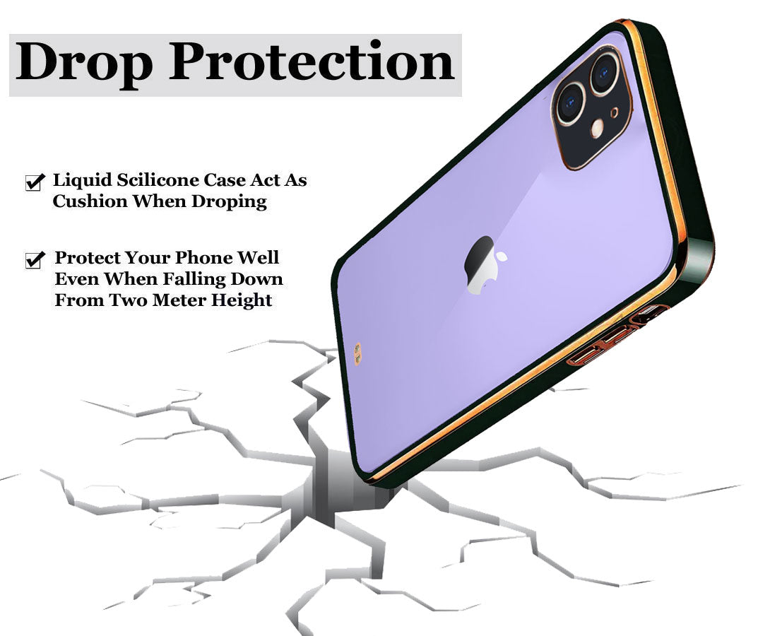 Electro Silicone Series Back cover Case For iphone 11-Black