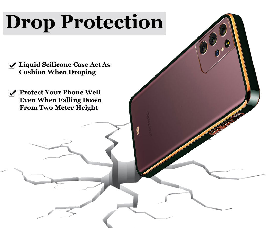 Electro Silicone Series Back cover Case For Samsung Galaxy S22 Ultra - Black