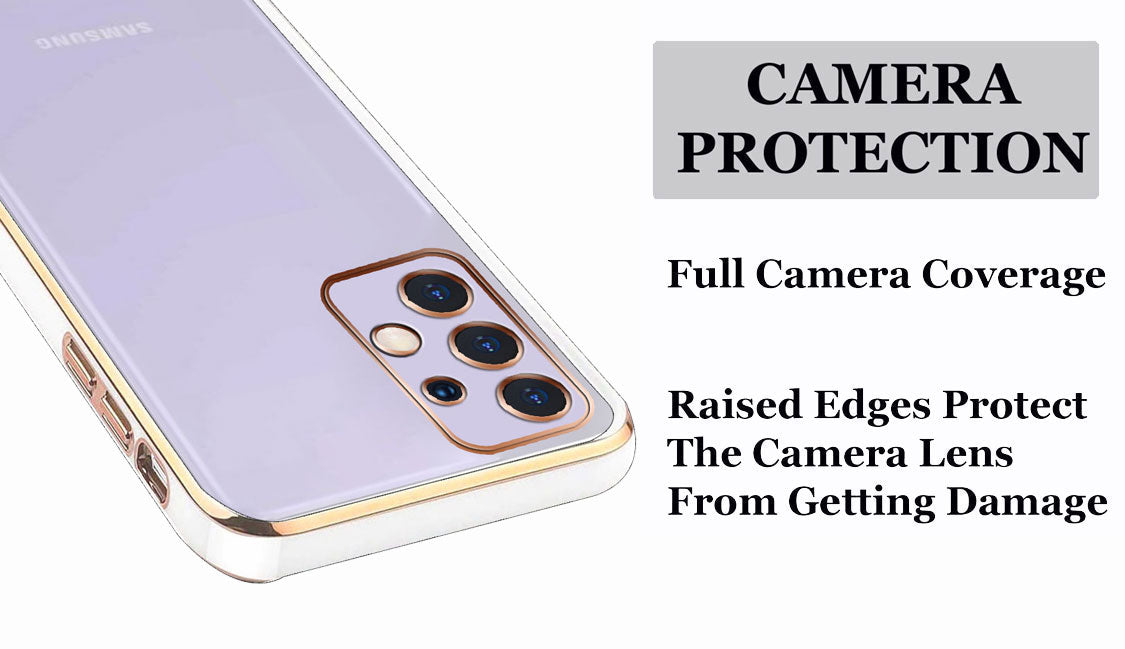 Electro Silicone Series Back cover Case For Samsung Galaxy A32 4G - White