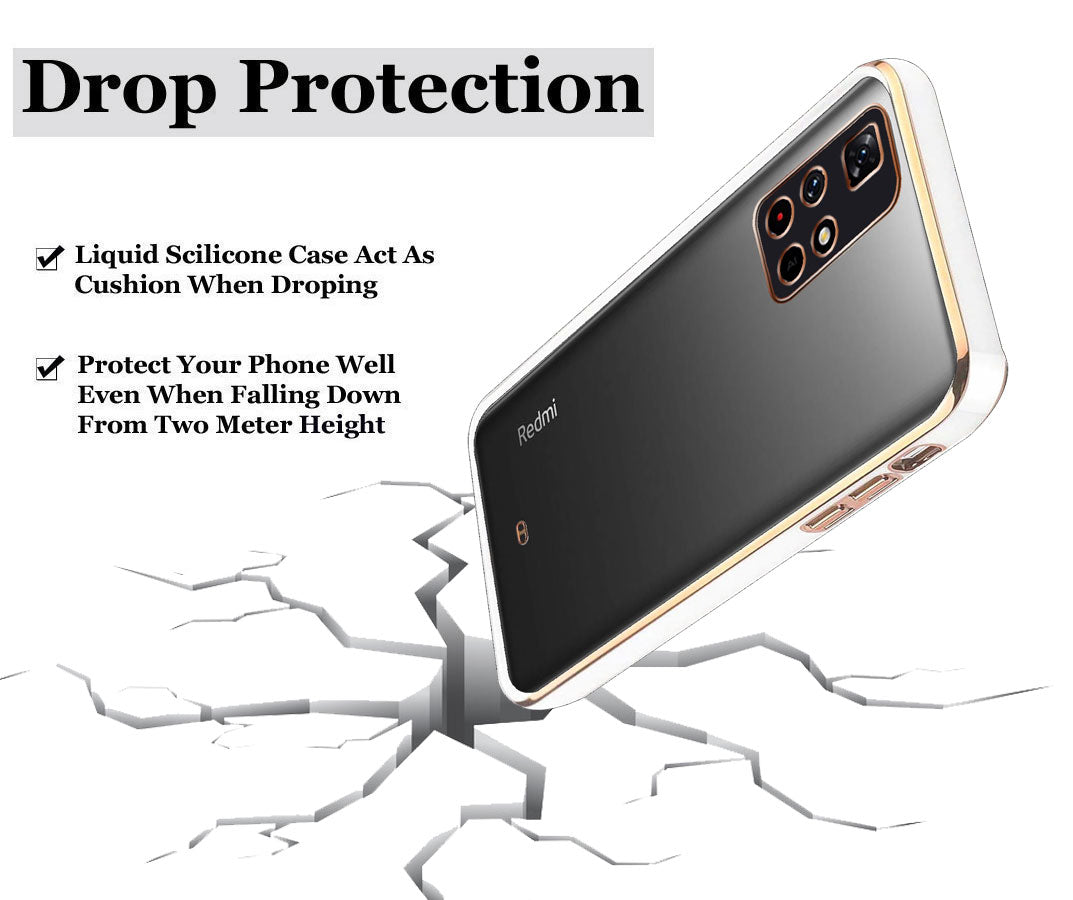 Electro Silicone Series Back cover Case For Mi Redmi Note 11T 5G / Poco M4 Pro 5G - White