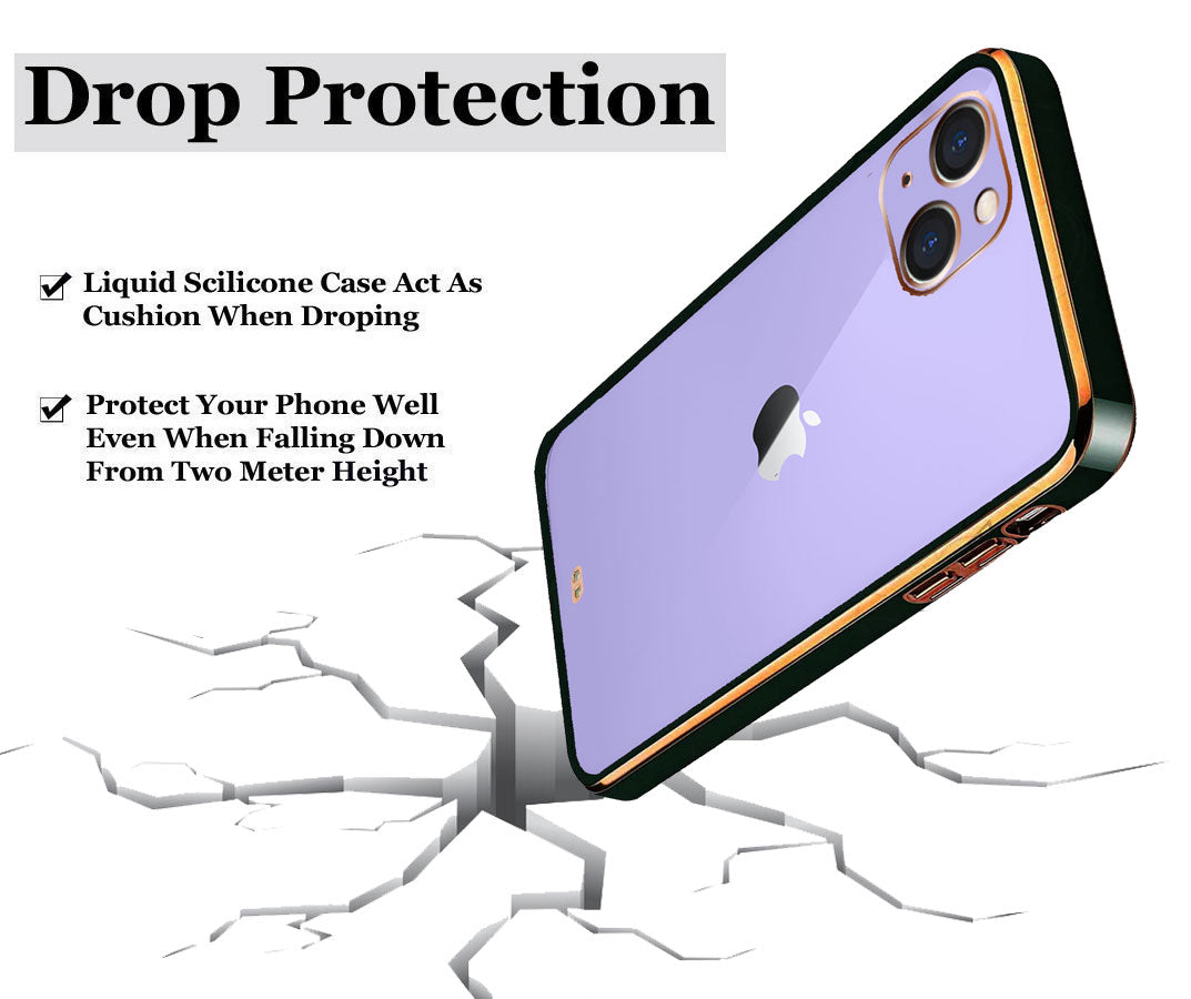 Electro Silicone Series Back cover Case For iphone 13 - Black