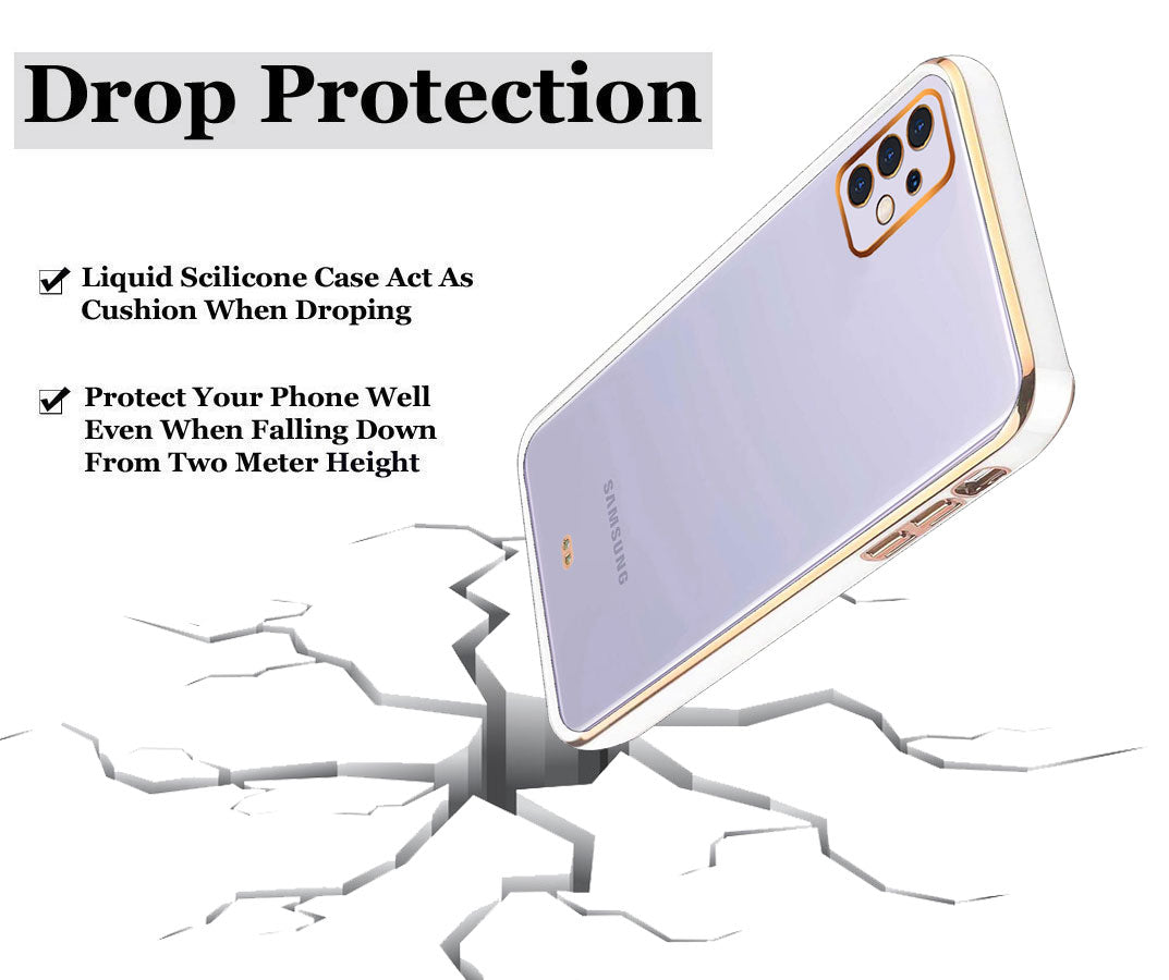 Electro Silicone Series Back cover Case For Samsung Galaxy M32 5G - White