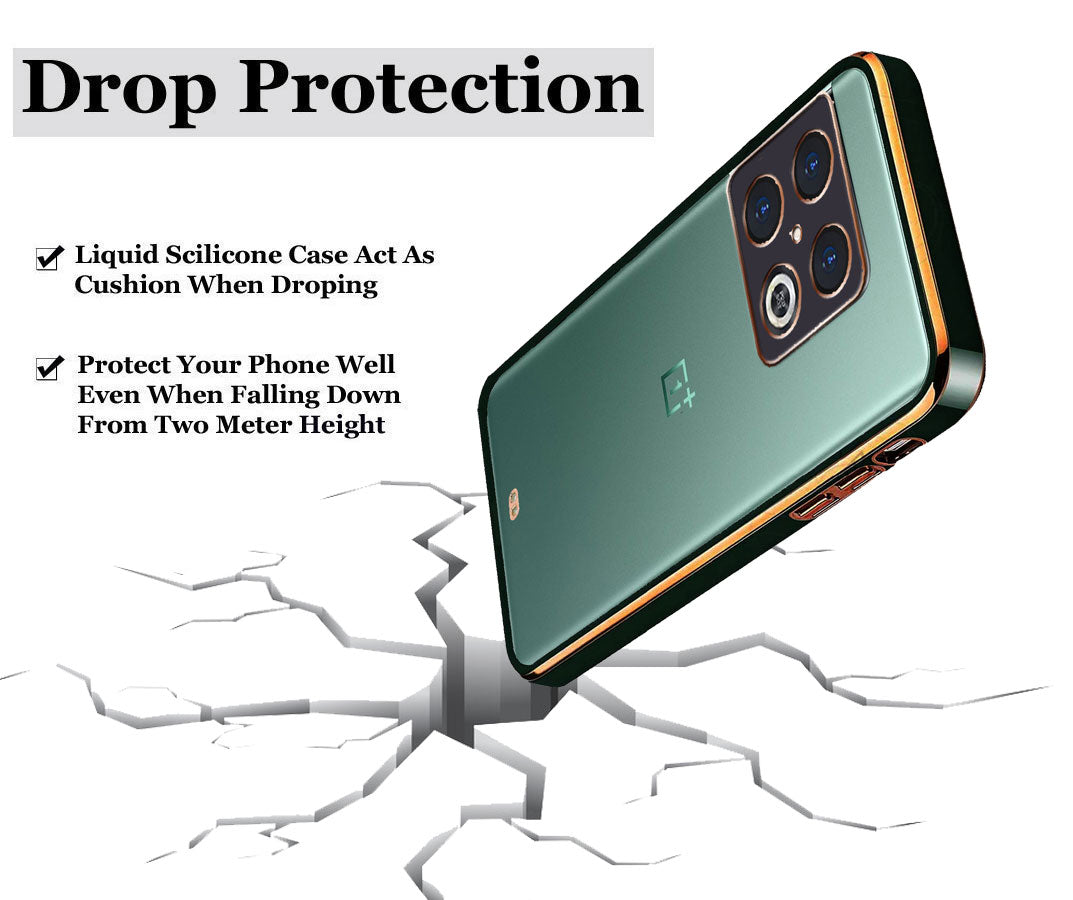 Electro Silicone Series Back cover Case For OnePlus 10 Pro 5G - Black