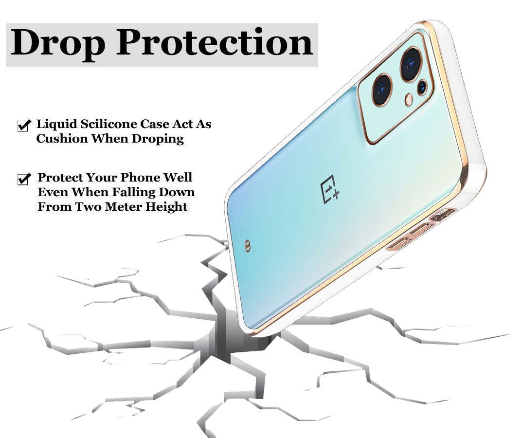 Electro Silicone Series Back cover Case For OnePlus Nord CE 2 5G - White