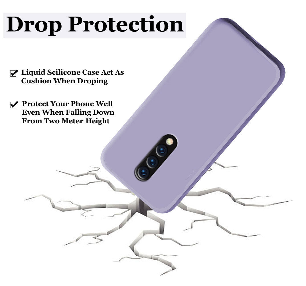 OnePlus 7 Pro Liquid Silicone Back Cover Case With TPU & Matte Finish -  Purple