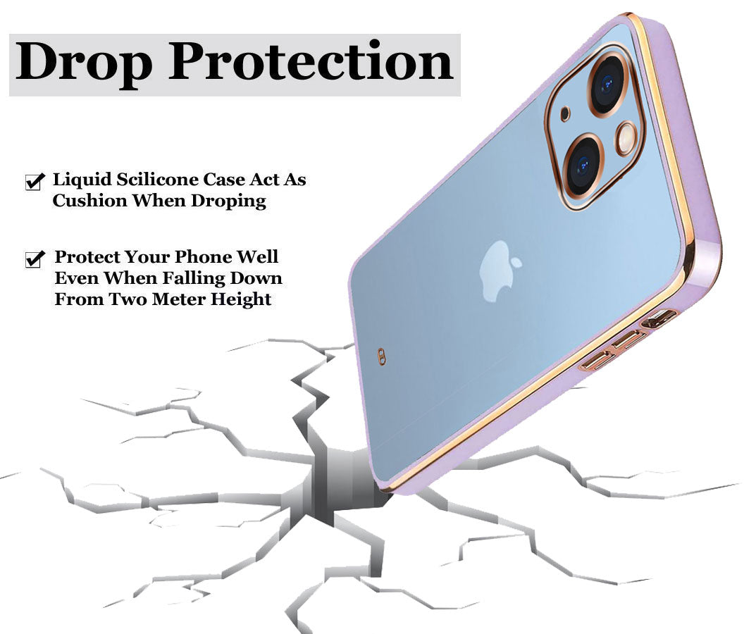 Electro Silicone Series Back cover Case For  iphone 13 - Purple