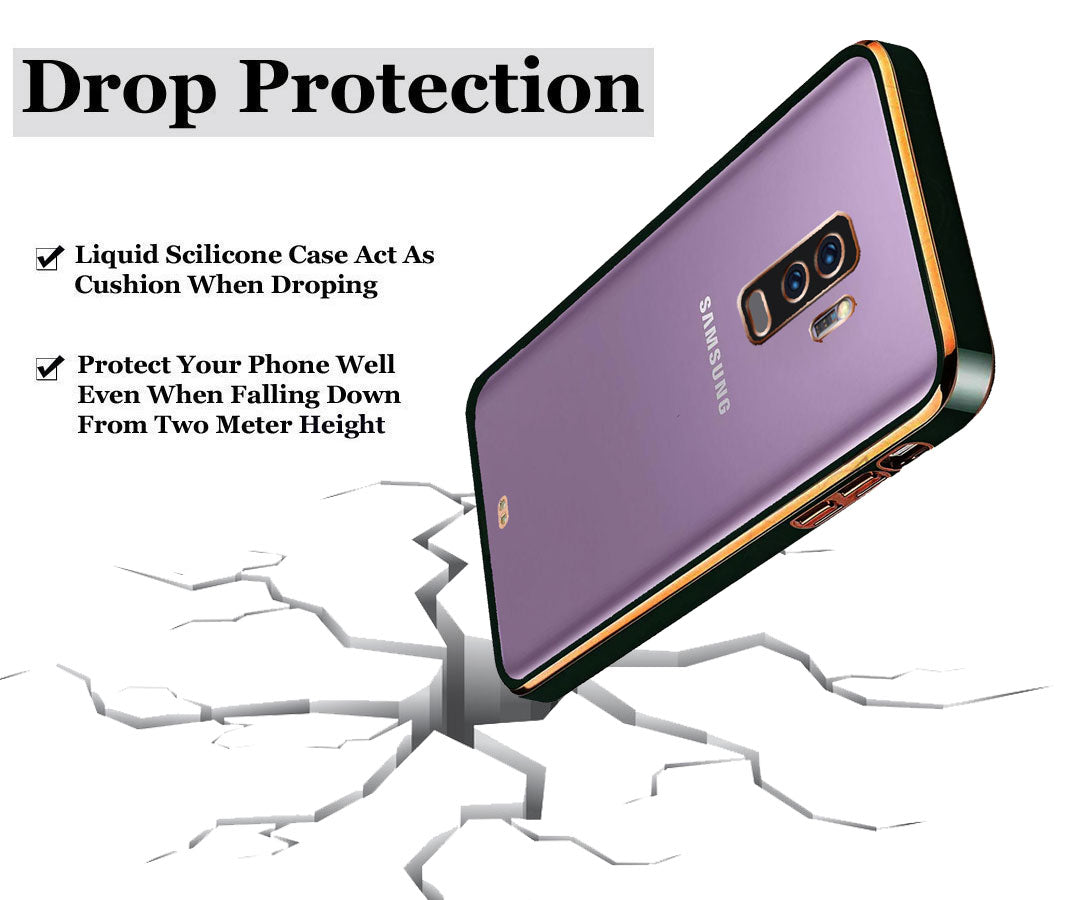 Electro Silicone Series Back cover Case For Samsung Galaxy S9 Plus - Black