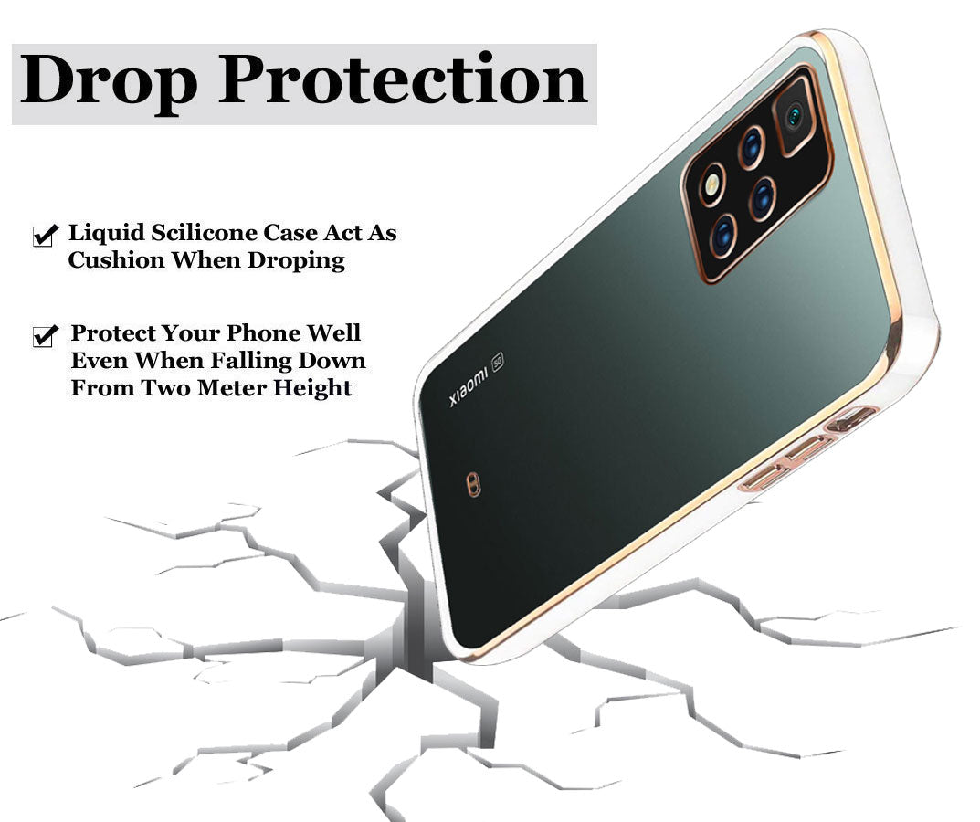 Electro Silicone Series Back cover Case For Xiaomi 11i 5G / 11i HyperCharge 5G - White