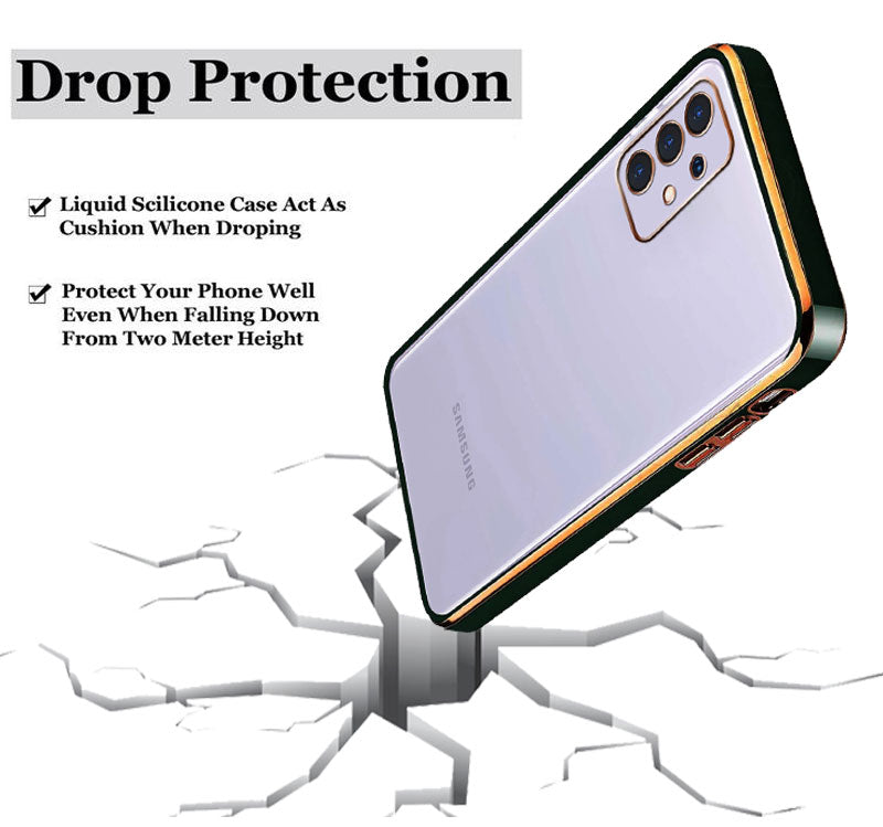 Electro Silicone Series Back cover Case For Samsung Galaxy A52 / Samsung Galaxy A52s - Black