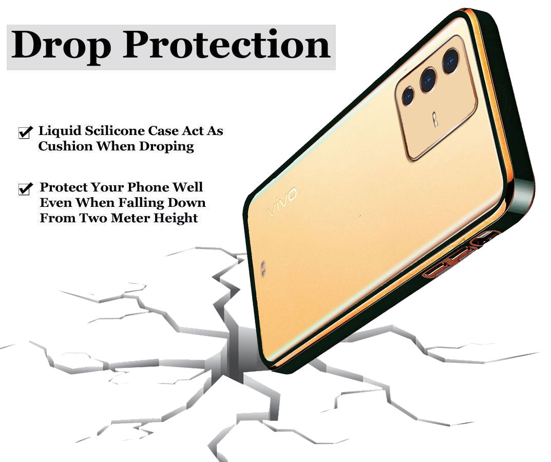 Electro Silicone Series Back cover Case For Vivo V23 Pro 5G - Black