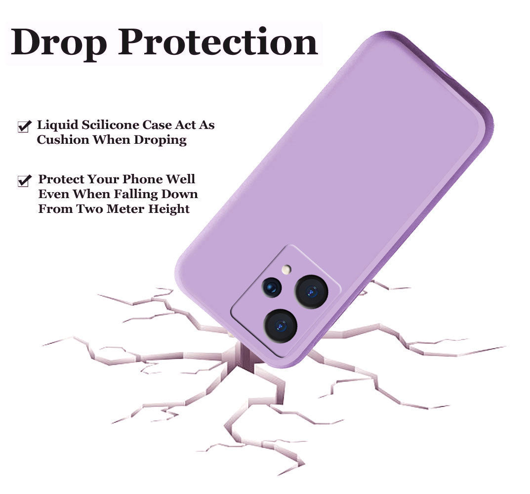 OnePlus Nord CE 2 Lite 5G Liquid Silicone Back Cover Case With TPU & Matte Finish - Purple