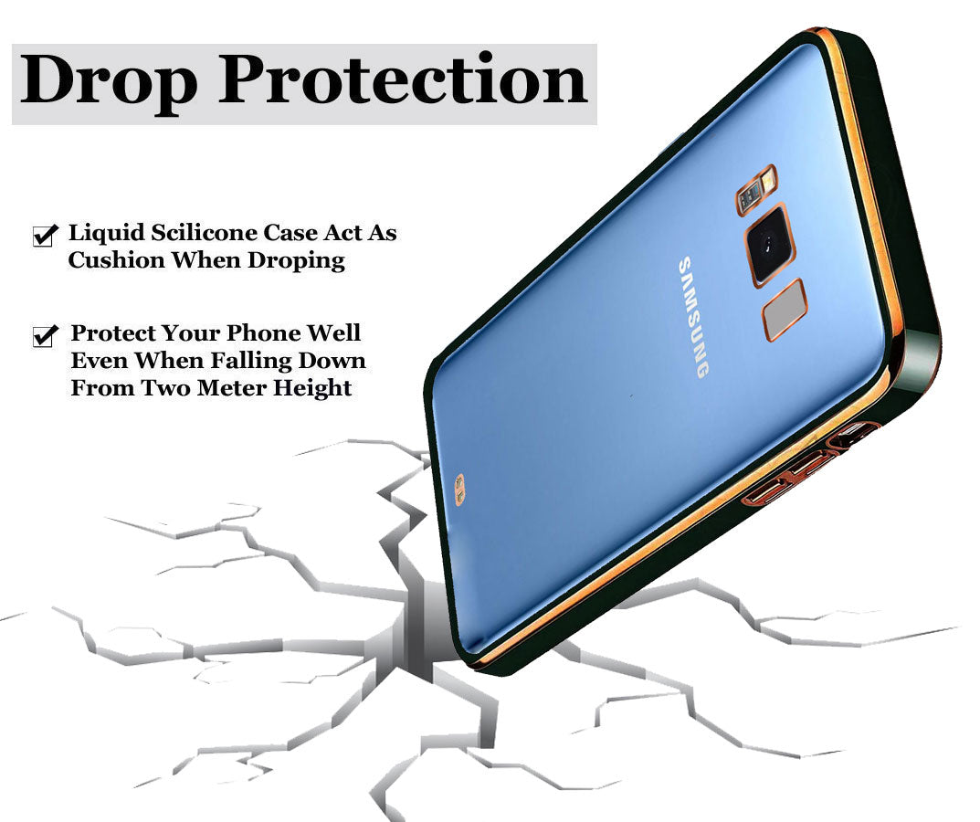 Electro Silicone Series Back cover Case For Samsung Galaxy S8 Plus - Black