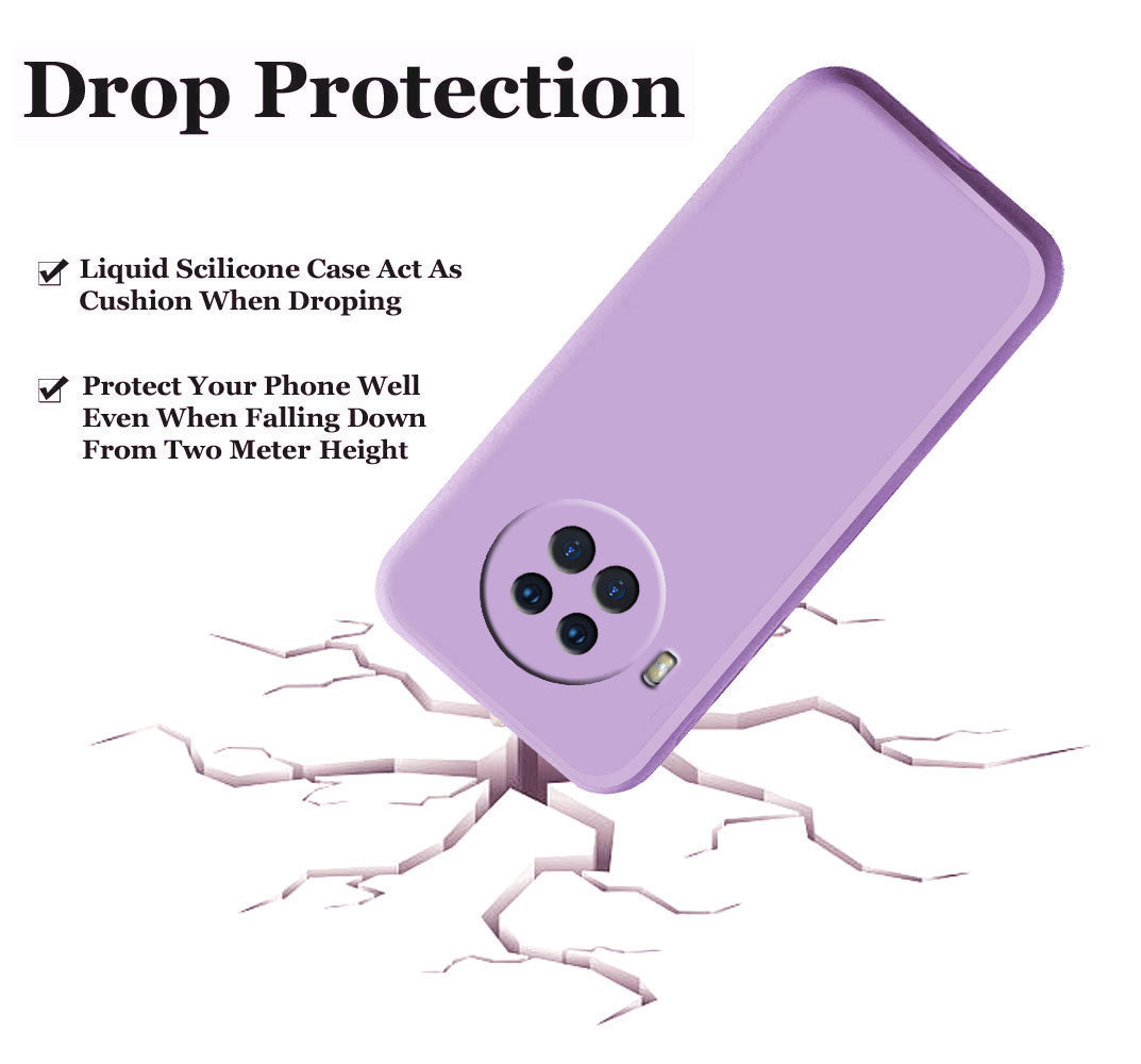 Xiaomi Mi 10i 5G Liquid Silicone Back Cover Case With TPU & Matte Finish - Purple