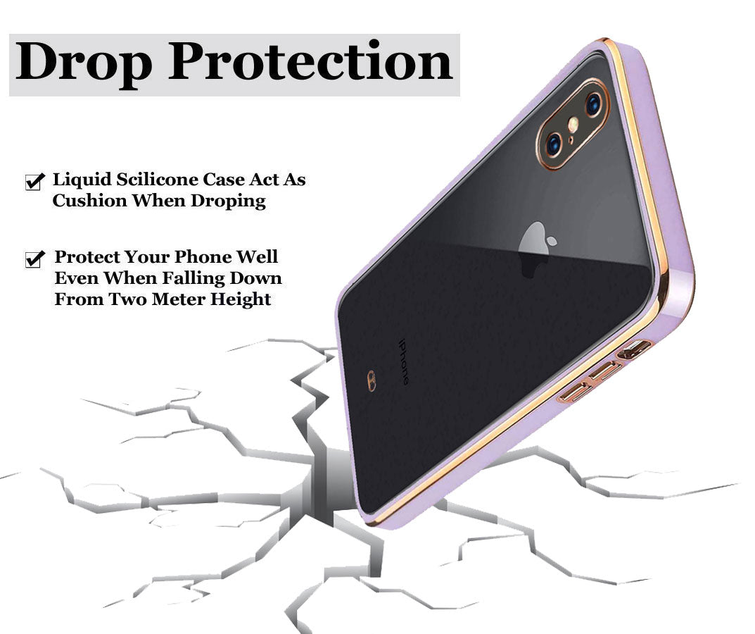 Electro Silicone Series Back cover Case For iphone X - Purple