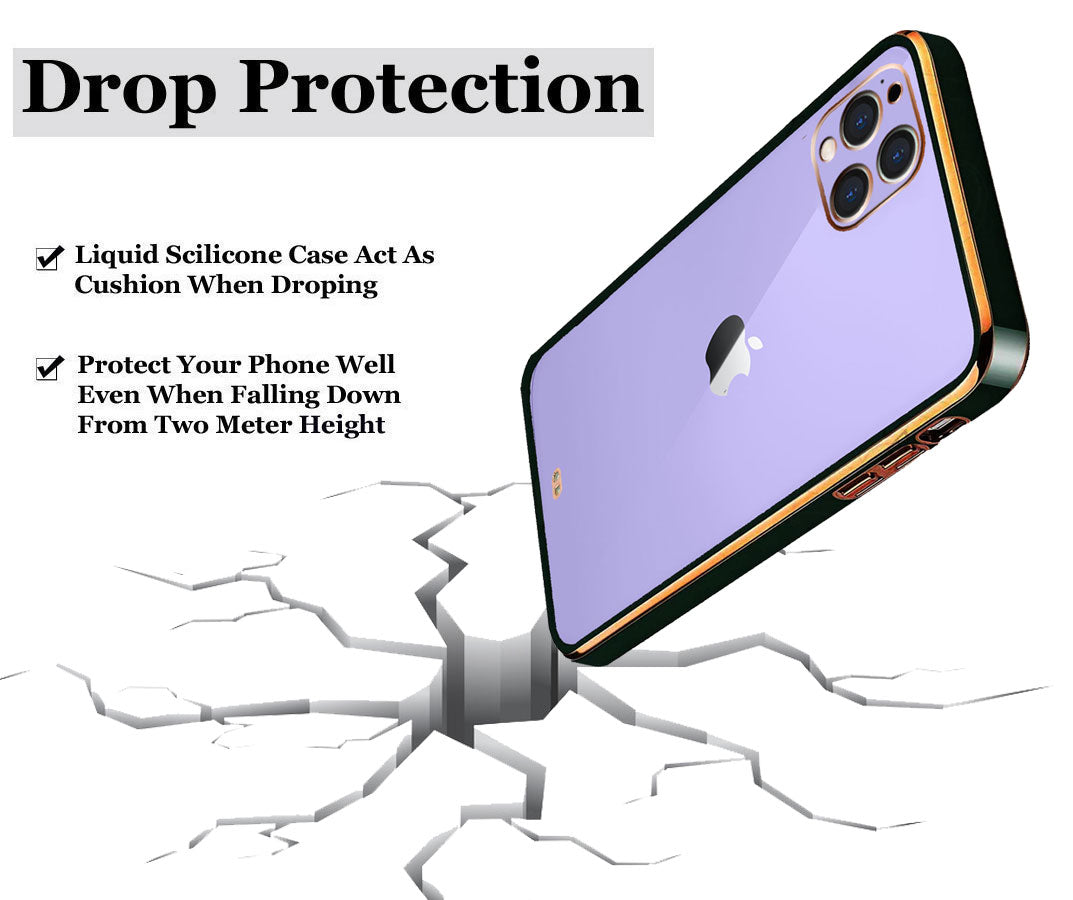 Electro Silicone Series Back cover Case For iphone 13 pro - Black