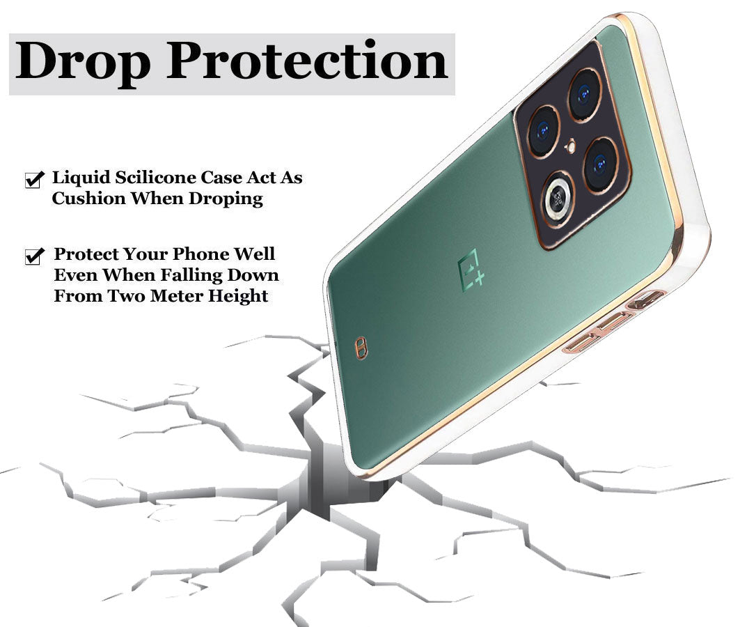 Electro Silicone Series Back cover Case For OnePlus 10 Pro 5G - White