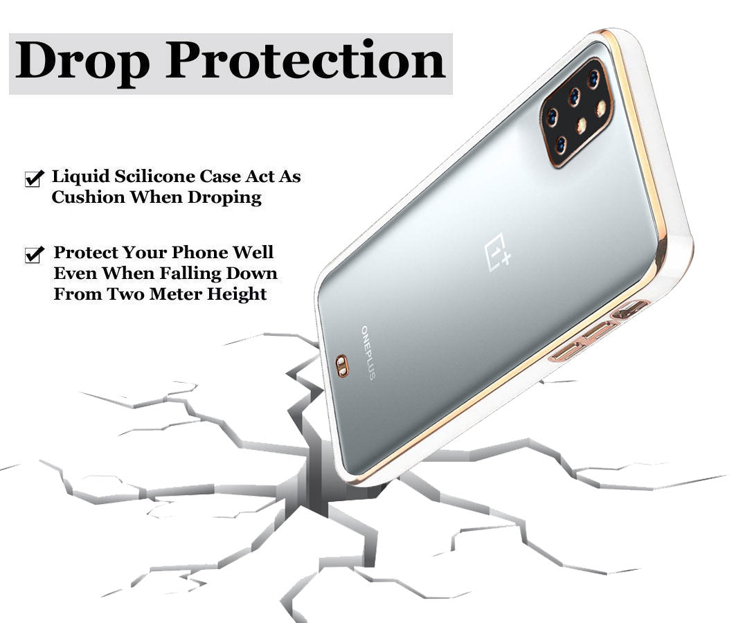 Electro Silicone Series Back cover Case For  OnePlus 8T - White