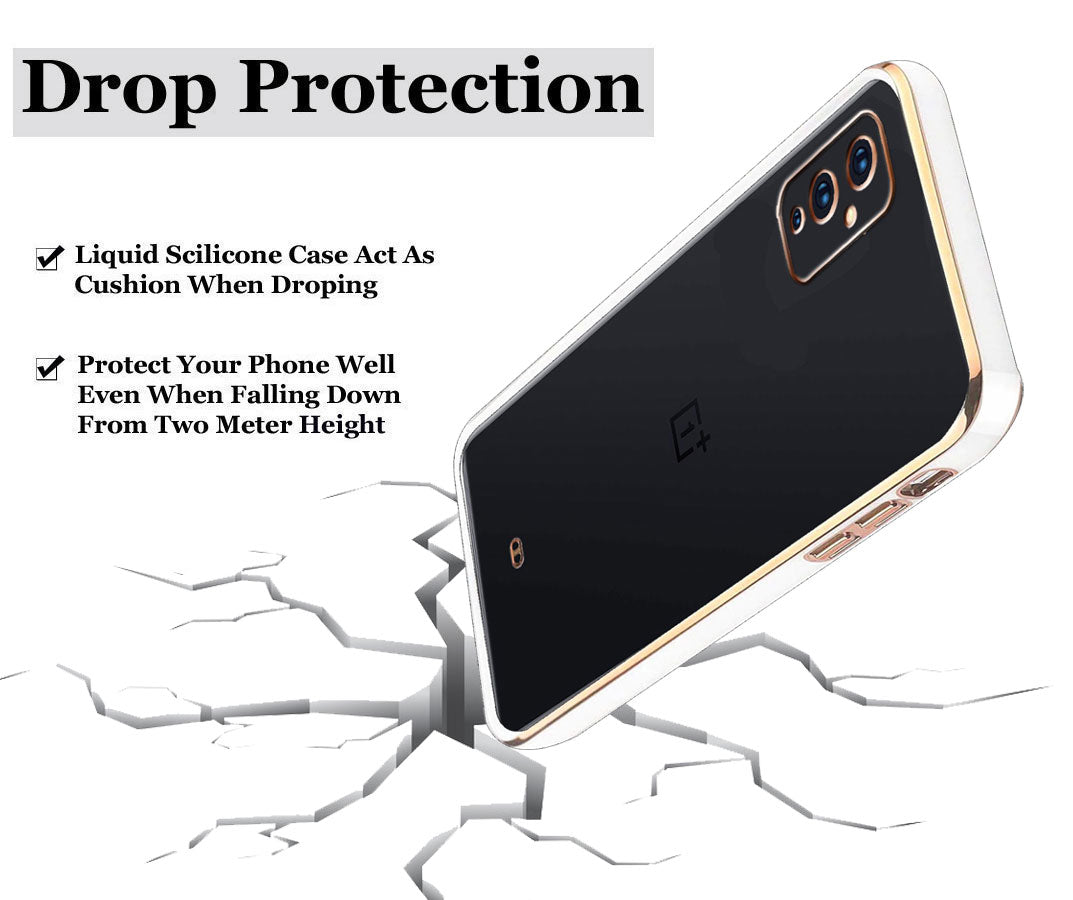 Electro Silicone Series Back cover Case For OnePlus 9 - White