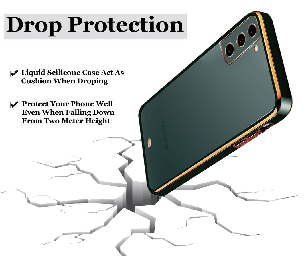Electro Silicone Series Back cover Case For Samsung Galaxy S22 - Black