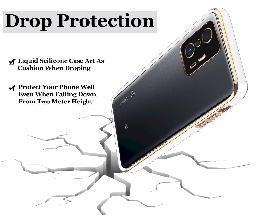 Electro Silicone Series Back cover Case For Xiaomi 11T Pro 5G - White