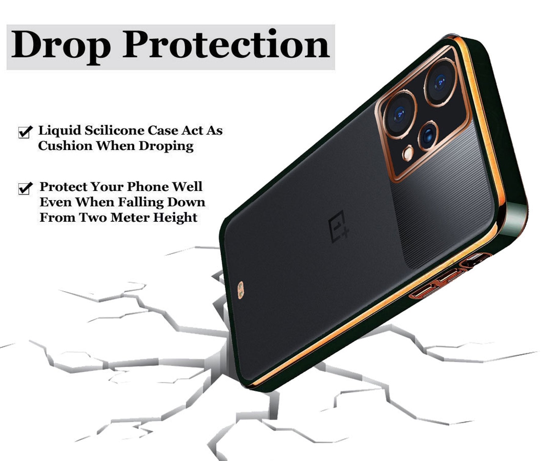Electro Silicone Series Back cover Case For Oneplus Nord CE 2 Lite 5G - Black
