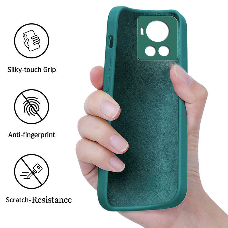 OnePlus 10R 5G Liquid Silicone Back Cover Case With TPU & Matte Finish - Green