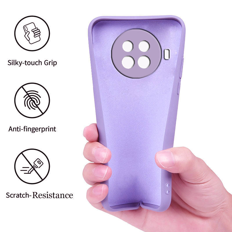 Xiaomi Mi 10i 5G Liquid Silicone Back Cover Case With TPU & Matte Finish - Purple