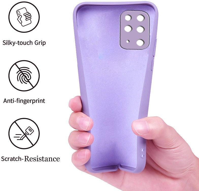 Samsung S20 Plus Liquid Silicone Back Cover Case With TPU & Matte Finish - Purple
