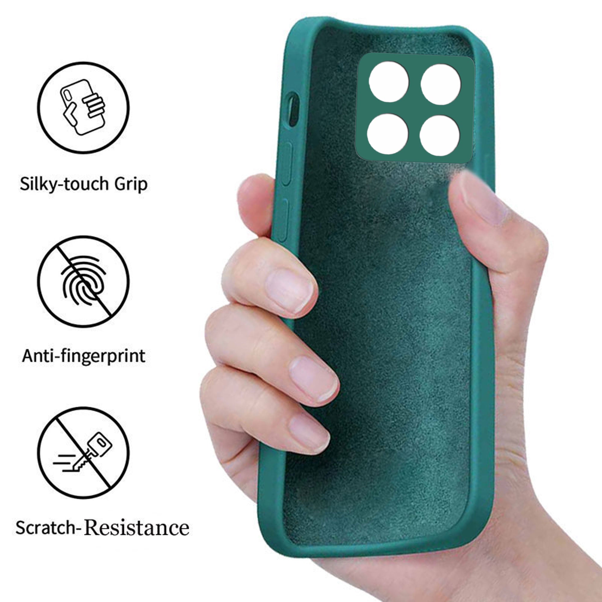 Oneplus 10T 5G  Liquid Silicone Back Cover Case With TPU & Matte Finish - Green