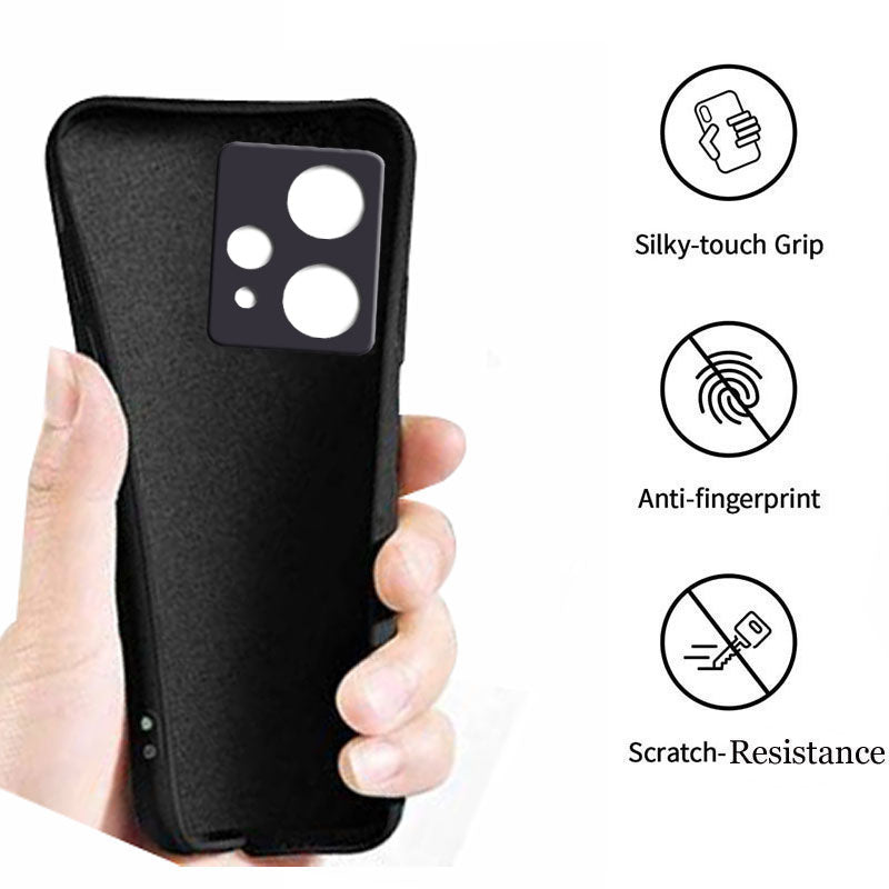 OnePlus Nord CE 2 Lite 5G Liquid Silicone Back Cover Case With TPU & Matte Finish - Black