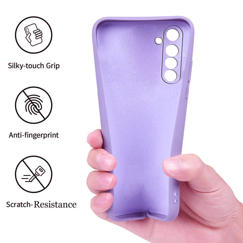 Realme 6 Liquid Silicone Back Cover Case With TPU & Matte Finish -  Purple