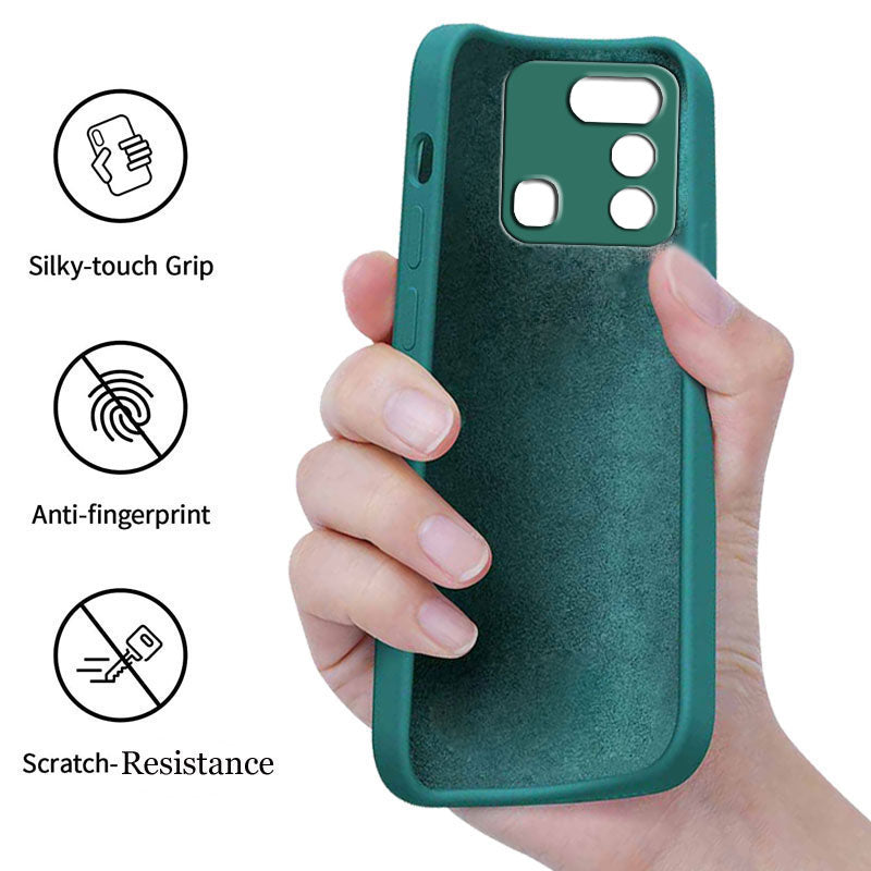 Tecno Spark Go Liquid Silicone Back Cover Case With TPU & Matte Finish - Green