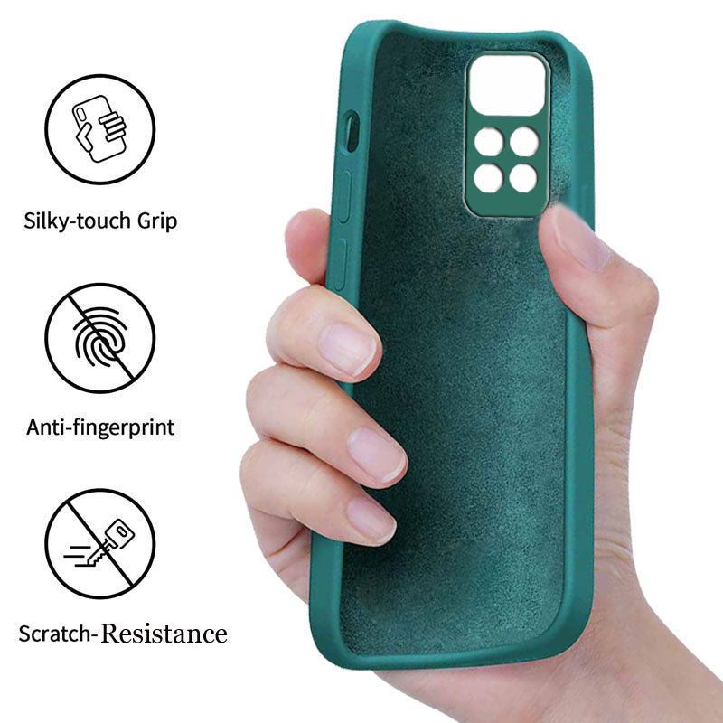 Mi Redmi Note 11 Pro Liquid Silicone Back Cover Case With TPU & Matte Finish - Green
