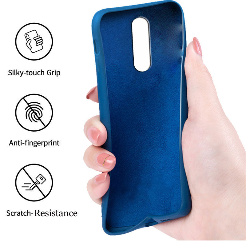 OnePlus 7 Pro Liquid Silicone Back Cover Case With TPU & Matte Finish -  Blue