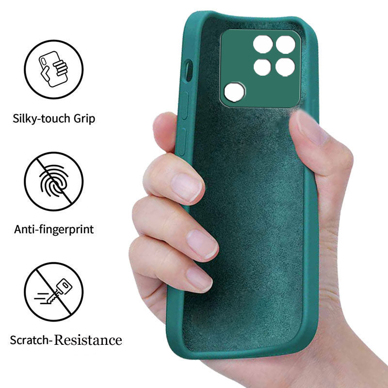 Redmi 10 Power Liquid Silicone Back Cover Case With TPU & Matte Finish - Green