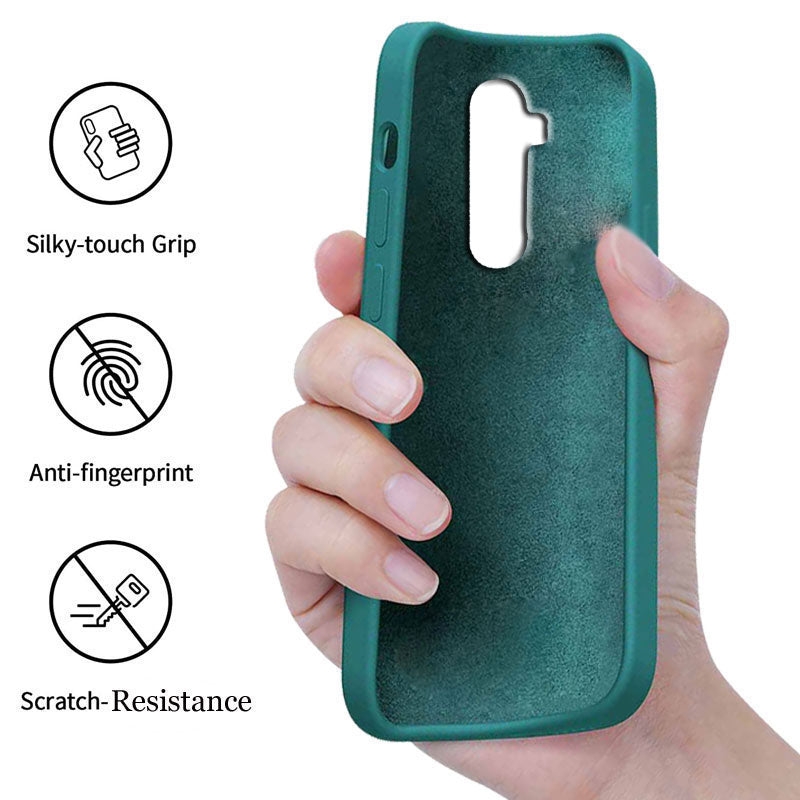 OnePlus 7T Pro Liquid Silicone Back Cover Case With TPU & Matte Finish - Green