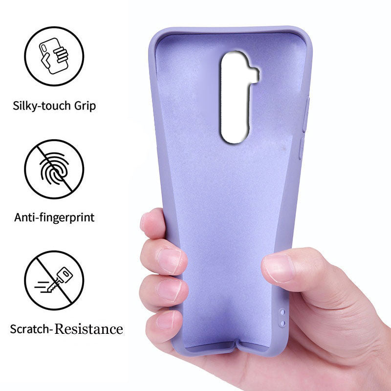 OnePlus 7T Pro Liquid Silicone Back Cover Case With TPU & Matte Finish - Purple