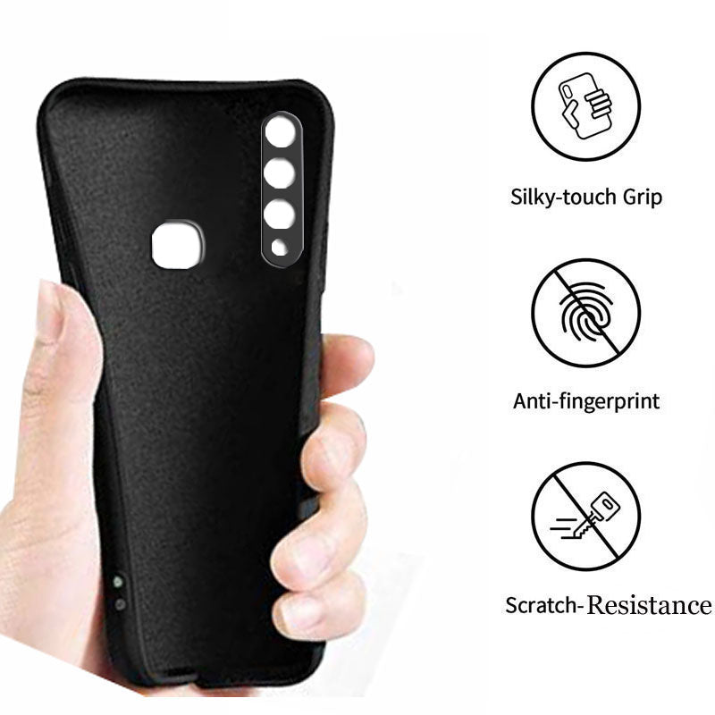Vivo Z1 Pro Liquid Silicone Back Cover Case With TPU & Matte Finish - Black