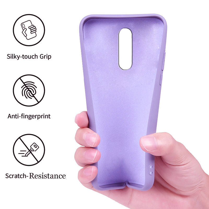 Realme X Liquid Silicone Back Cover Case With TPU & Matte Finish - Purple