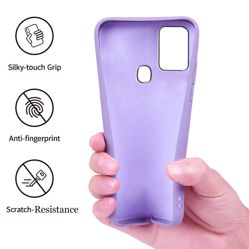 Samsung Galaxy M31 Liquid Silicone Back Cover Case With TPU & Matte Finish - Purple