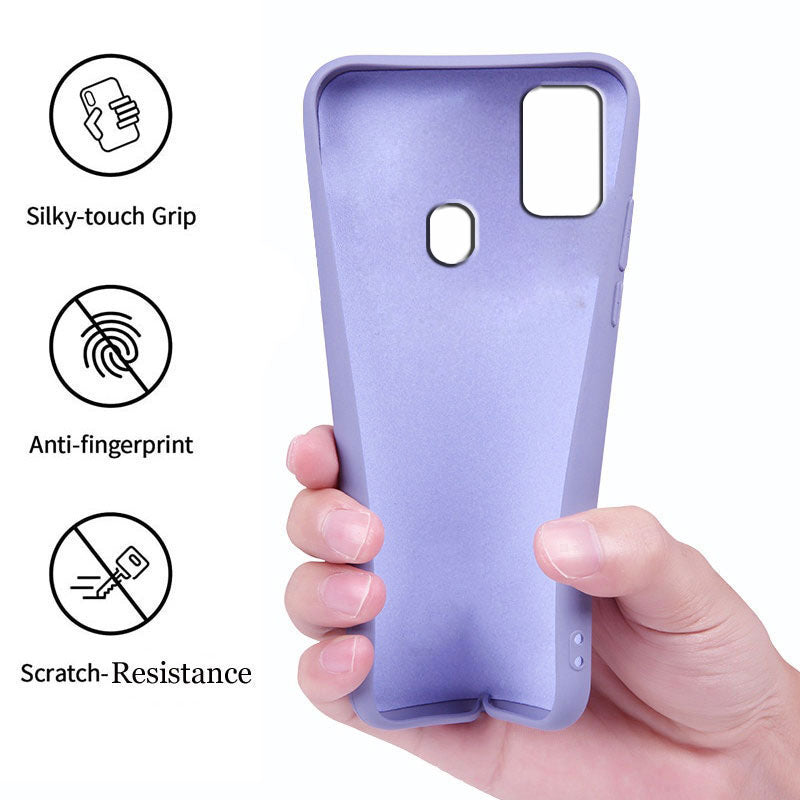 Samsung Galaxy M21/M30s Liquid Silicone Back Cover Case With TPU & Matte Finish - Purple