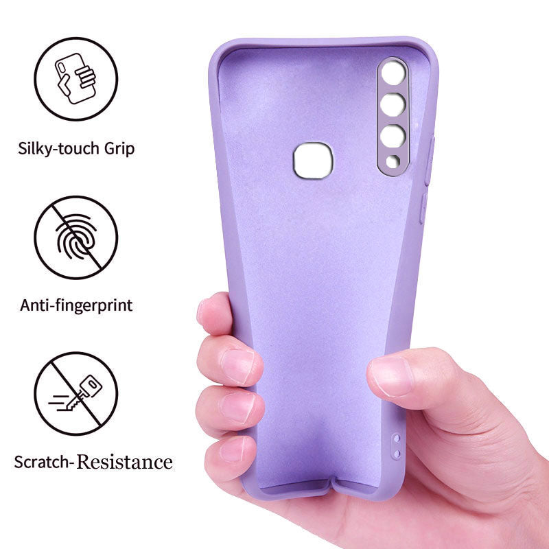 Vivo Z1 Pro Liquid Silicone Back Cover Case With TPU & Matte Finish - Purple